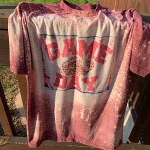 Medium (Game Day) bleached graphic Tee!